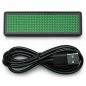 Preview: Leuchtendes Namensschild zum anstecken Laufschrift kabellos per App & USB programmierbar grün Lauftexte I Kleines LED-Display