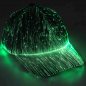 Preview: LED Glasfaser-Cap I Leuchtkappe LED-Mütze mit 7 leuchtenden Farben & 11 Leuchtfunktionen I  Leuchtendes Basecap akkubetrieben