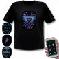 Preview: Programmierbares LED T-Shirt mit vielen Motiven, Animationen, eigenen Texten & Selfie-Funktion I Wireless Handy App Shirt I Soundsensitiver Equalizer