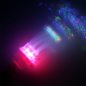 Preview: LED Einhorn Glasfaser Leuchtstab mit 3 Leuchtfunktionen I LED Blink Leuchtwedel Unicorn Pink Lila