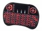Preview: rote leuchtende Funk Mini Tastatur mit Touchpad