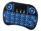 Preview: blau beleuchtete Funk Mini Tastatur mit Touchpad