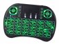 Preview: Hintergrund Tastenbeleuchtung grün Funk Mini Tastatur mit Touchpad
