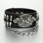 Preview: Leather bracelet with snap fasteners