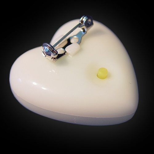 Blinkendes LED Herz mit Anstecknadel I Flirt Single Party Herz Anstecker Blinky