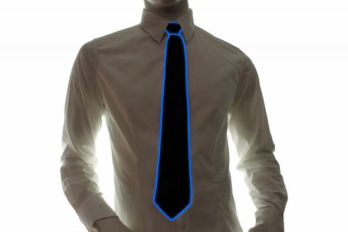 led-tie blue