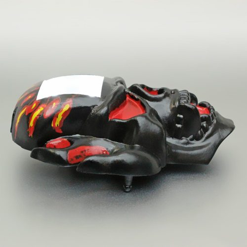 LED Totenkopf Flammen Gürtelschnalle I Leuchtende Heavy Metal Gürtel Accessoires I Mottoparty Halloween