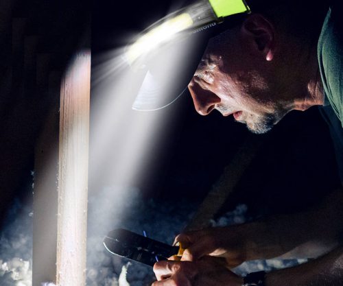 helle kopflampe handwerker