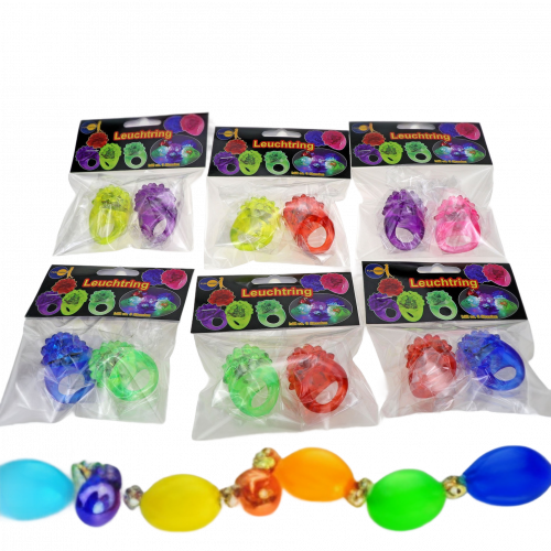 2er pack led blinkender ring für finger party