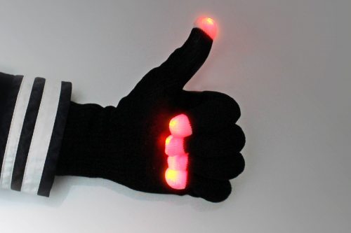 pair of led gloves
