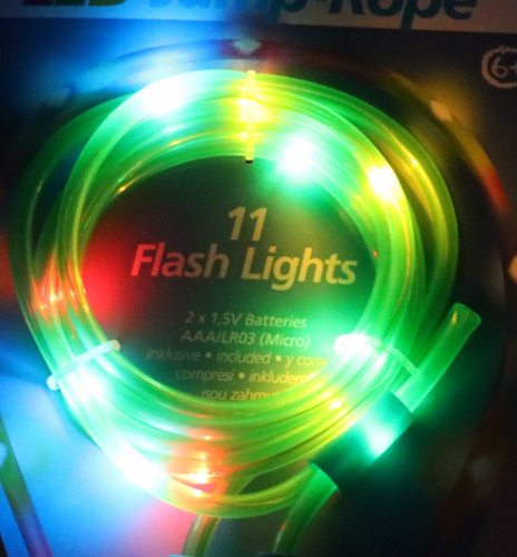 Alldoro LED-Springseil I Leuchtendes Kinder Springseil Seilspringen bewegungsaktiviert