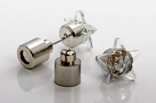LED Stern-Ohrstecker Leuchtohrringe I Festliche Weihnachtsohringe I Sylvester Ohrring