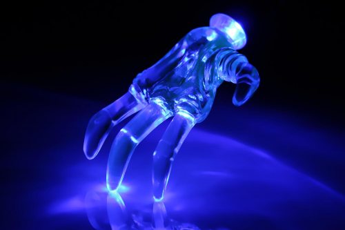 LED Krallen Grusel Kette Blinkt Halloween Halskette Karneval