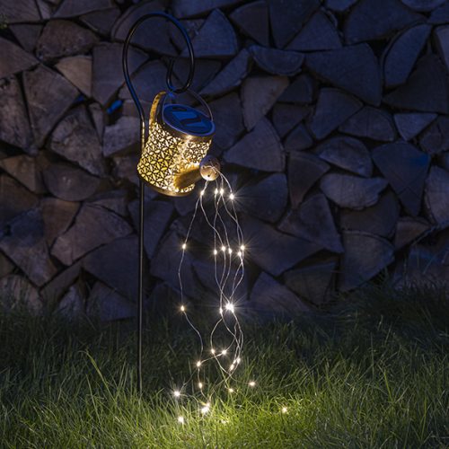 LED Solar Gießkanne mit Lichterkette I Gartendeko Gießkannenlicht I LED  Leucht-Gießkanne mit Solarzelle I Garten Lichter Dekoration I LED-Fashion  Berlin