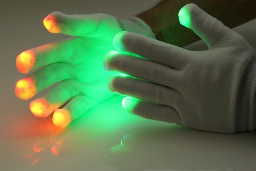 Kaufe LED-Handschuhe, die im Dunkeln leuchten