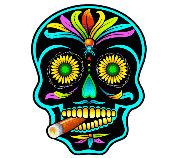 sugar skull leuchtpanel