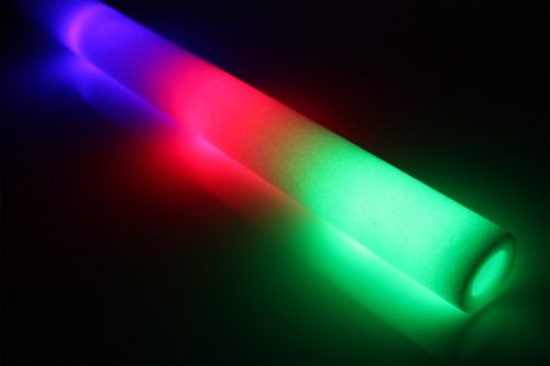 LED Party Stick 40cm Leuchtstab Schaumstoff Party Konzert Glowstick biegsam 