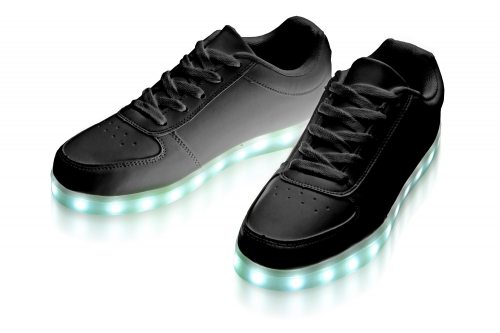 blinkende led schuhe weiß