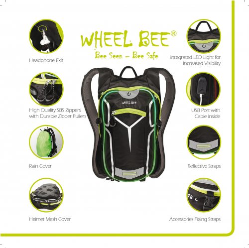 Fahrrad LED Rucksack