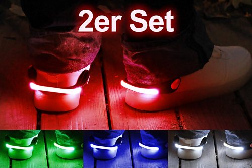 LED Schuh Clip, LED-Blinklicht weiss