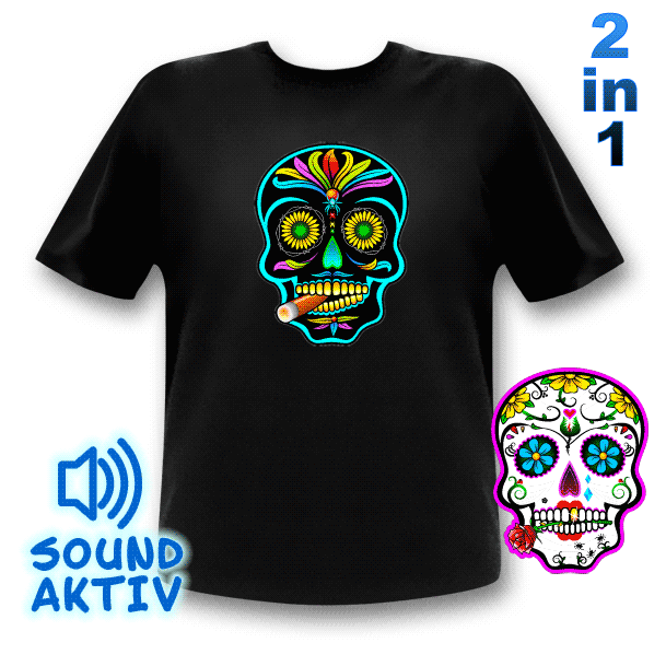 mexikanischer totenkopf t-shirtskull