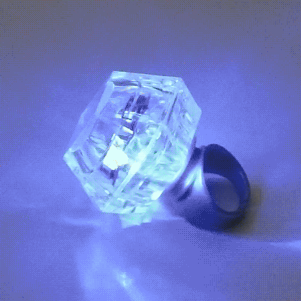 Diamant LED-Fingerring Party Schmuck Kinder & Teens & Schlager Festival