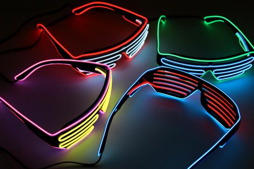  LEUCHT BRILLE LED Leuchtbrille HERZ multicolor