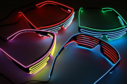 blink und leuchtbrille mit sounderkennung