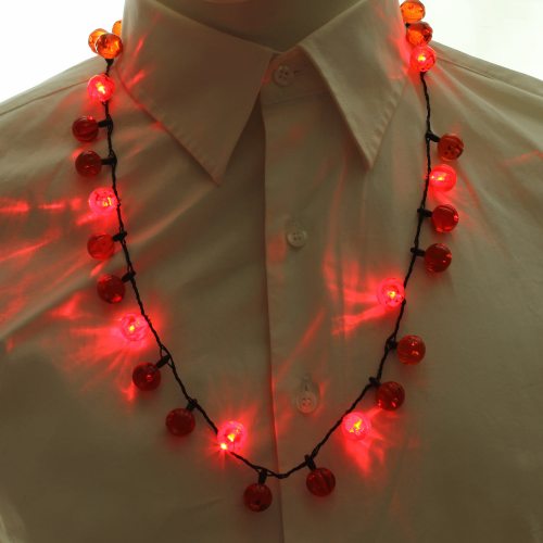 Leuchtende Halloween LED-Halskette Kürbiss