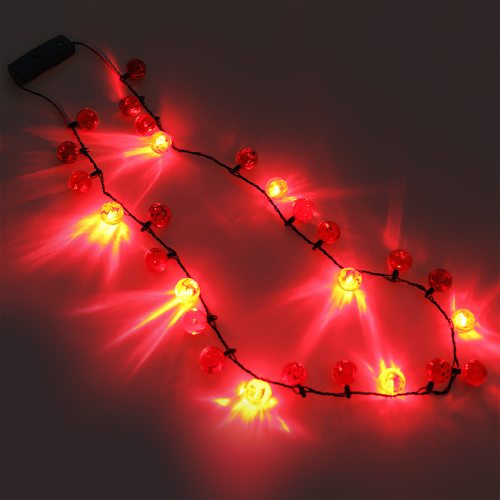 Leuchtende Halloween LED-Halskette Kürbiss
