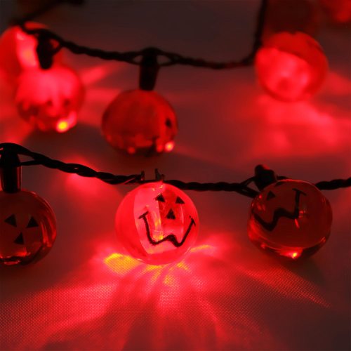 Leuchtende Halloween LED-Halskette Kürbiss