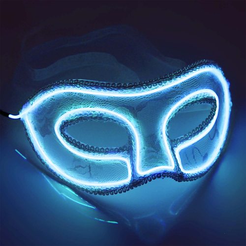LED-Augenmaske für Mottopartys I Halloweenmaske I Karnevalsmasken I  Leuchtmaske I Faschingsmaske günstig I LED-Fashion Berlin