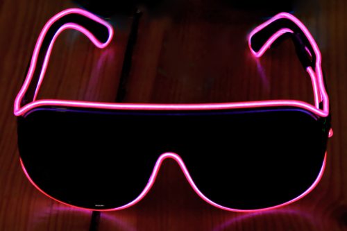 Pinke led Brille party