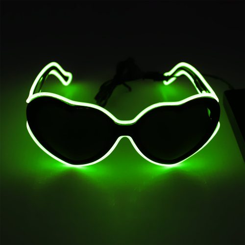 Grüne Herzbrille partybrille