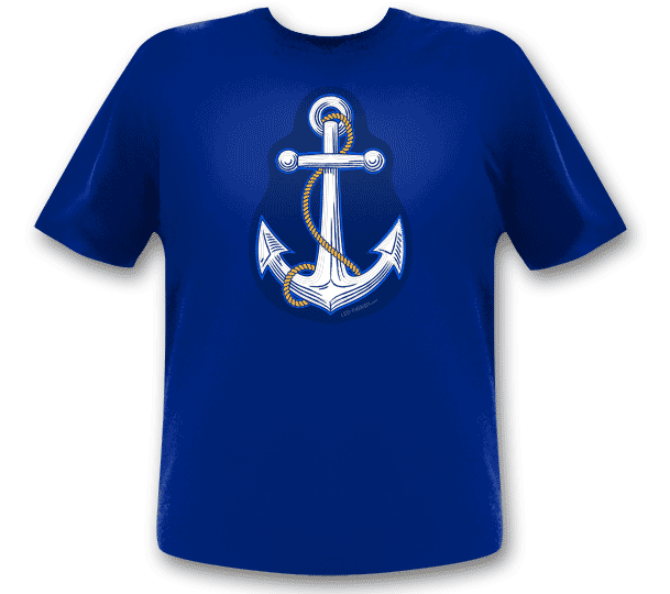 Leuchtendes Anker T-shirt
