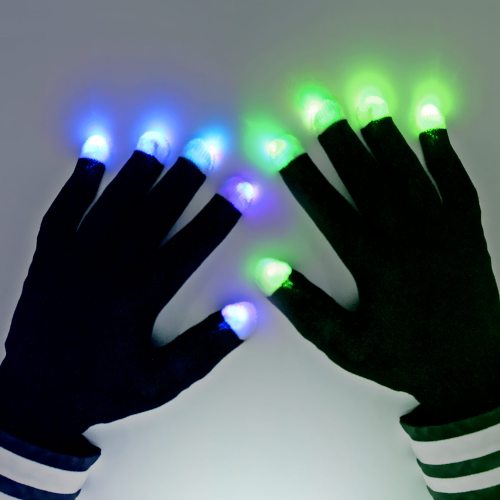 Schwarze LED-Handschuhe 7 Modi LED Party I LED-Fashion Berlin