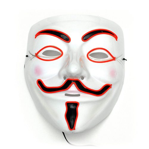 uregelmæssig Alperne voksenalderen Leuchtende Vendetta-Maske LED Anonymous-Gesichtsmaske Protestmaske blau  grün rot weiß led I LED-Fashion Berlin