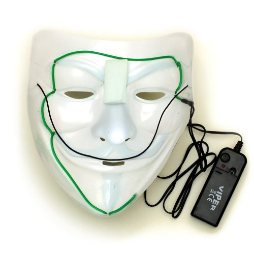 Prøv det Definere tilbagebetaling Leuchtende Vendetta-Maske LED Anonymous-Gesichtsmaske Protestmaske blau  grün rot weiß led I LED-Fashion Berlin