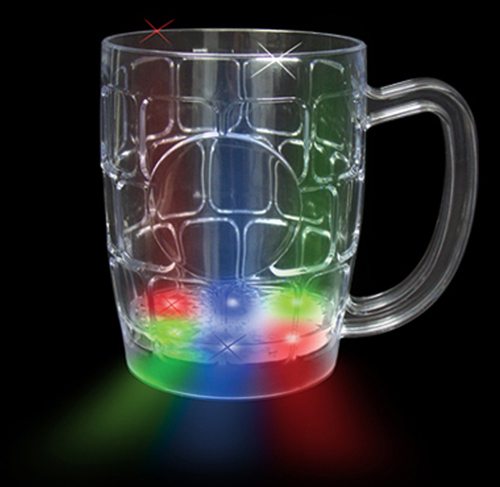 LED-Bierkurg I leuchtendes Bierglas I bunt blinkender und leuchtender  Trinkbecher aus Kunststoff I Barzubehör I LED-Fashion Berlin