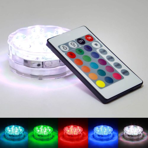 Wasserdichtes Unterwasser-LED-Licht, IP68 Multi-Color  Unterwasser-Pool-Lichter mit Fernbedienung Badewanne Lichter für Aquarium