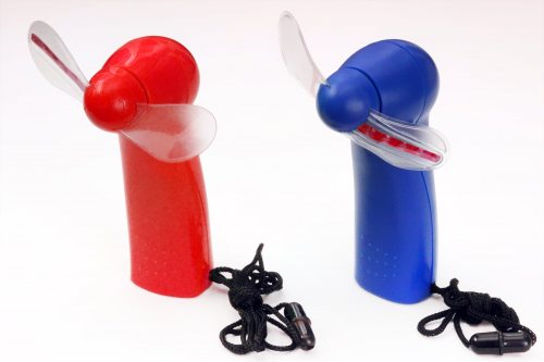 LED hand fan with LED light effects