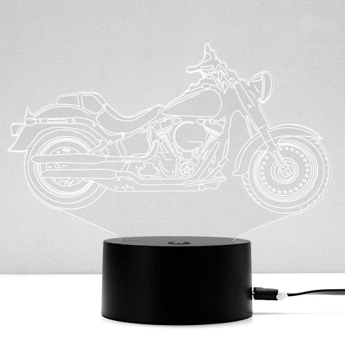 3D Motorrad LED Lampe Art Deco Lampe Lichter LED Deko Licht Fernbedienung  7/16 Farbwechsel USB