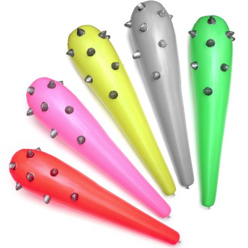 Aufblasbare Keule 78 cm 5 Farben I Steinzeit-Keule zum Aufblasen I Faschingskostüm Kostüm Steinzeit Höhlenmensch Spielzeugwaffe