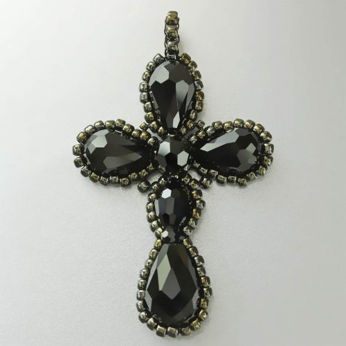 Etnox Kristall Kreuz schwarz - Black Crystal Cross