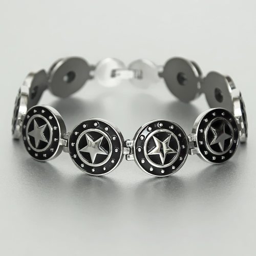 Stainless steel bracelet with stars