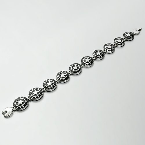 Stainless steel bracelet with stars