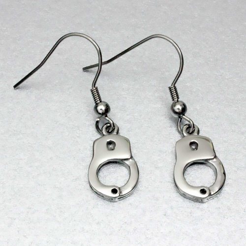 etNox Handschellen-Ohrringe aus Edelstahl