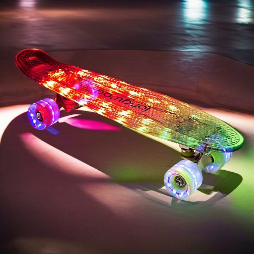 Leuchtendes Pennyboard mit LED-Rollen