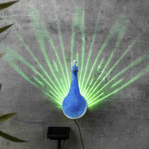 Solar LED Pfau-Wandleuchte