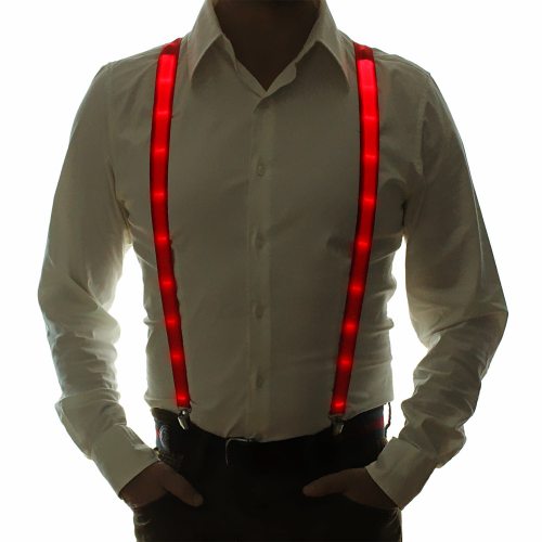 light up led supender red